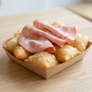 Gnocco Fritto con Mortadella